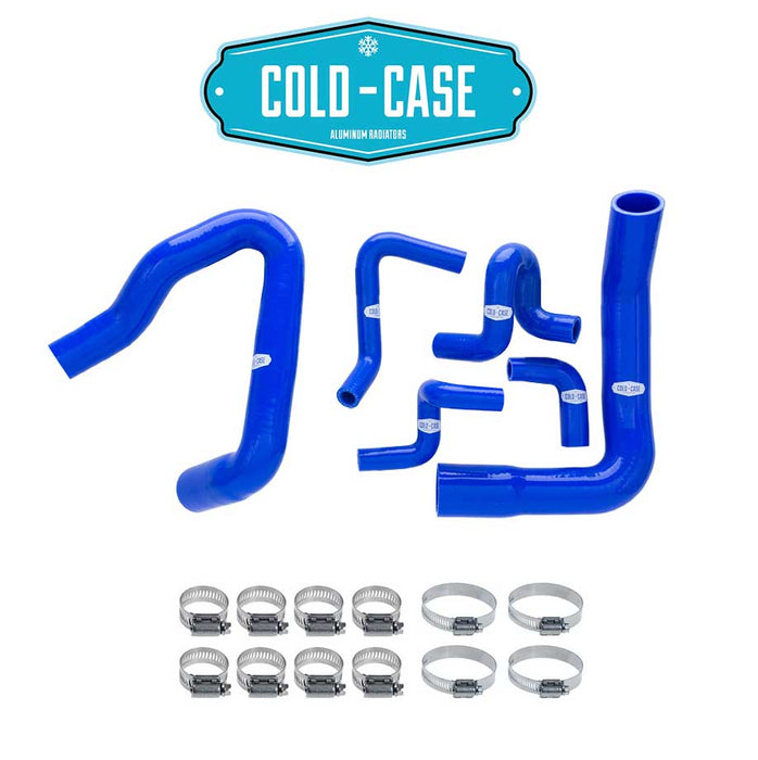 1986-1993 Mustang & Cobra 5.0 V8 Silicone Engine Radiator Blue Hoses Kit w Clamps