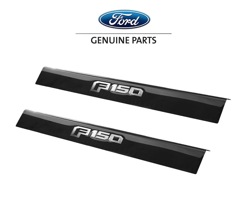 2015-2020 F150 Genuine Ford OEM VFL3Z-99132A08-B Bottom Door Step Sill Plates Black Platinum Pair