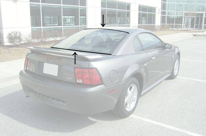 1994-2004 Ford Mustang Coupe Rear Window Upper & Lower Molding Trim