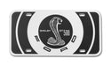 Mustang Shelby GT500 Front or Rear Plastic License Plate - Black & White