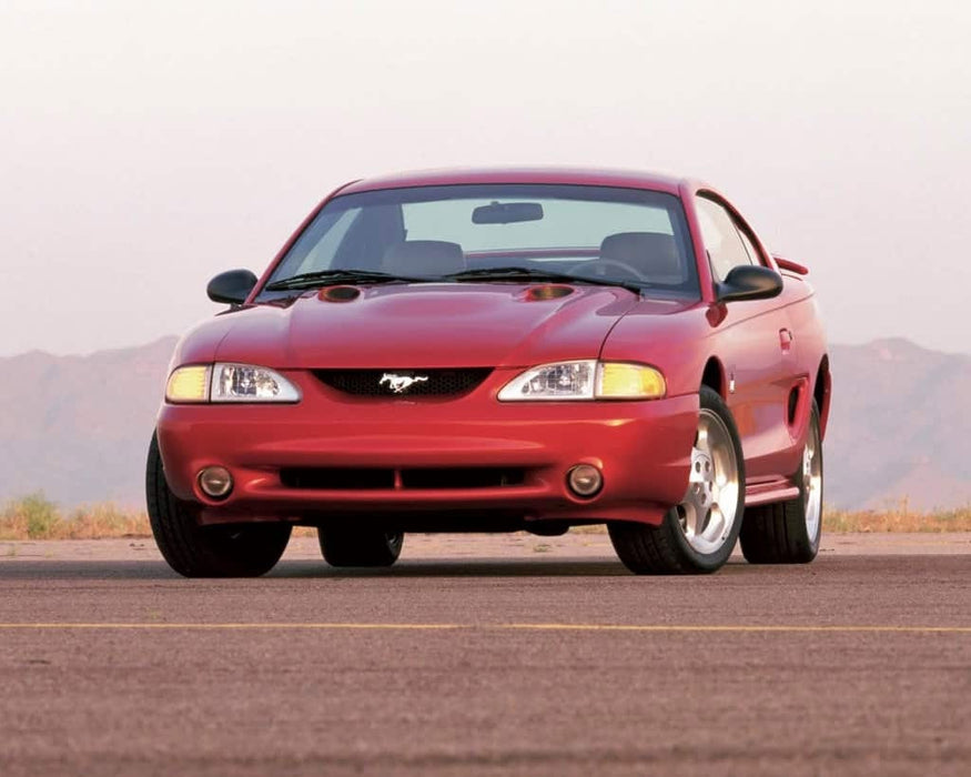 1996-1998 Ford Mustang SVT Cobra Unpainted Hood Scoop Bezels & Black Inserts