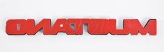 1979-1986 MUSTANG Rear Trunk Lid Emblem, Block Letters Chrome on Black 7" x .75"