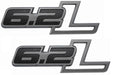 2011-14 F150 Raptor 6.2L Black & Gray Exterior Door Emblems - Left & Right Pair