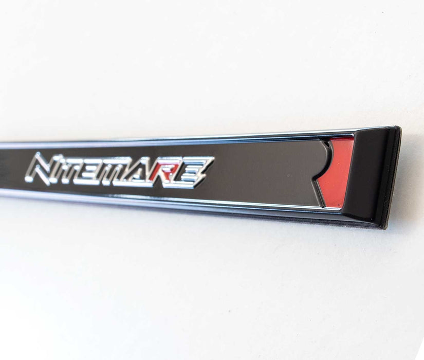 2019-2020 F150 Roush Nitemare 8.5" Black & Red Fender Side Emblems Pair LH RH