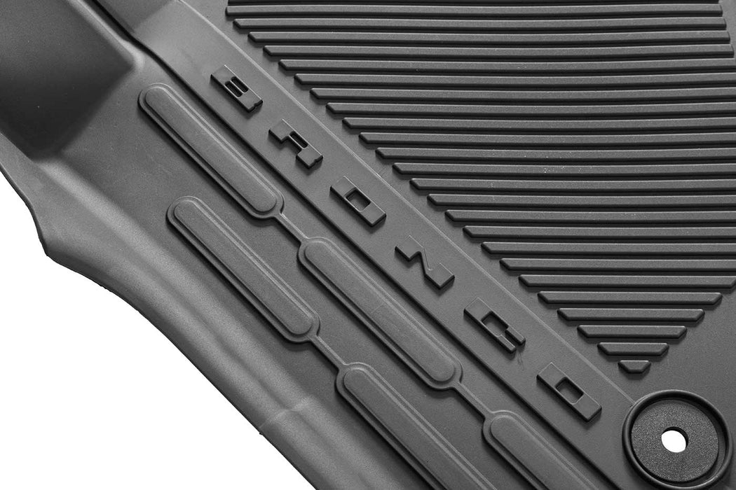 2021-2023 Bronco 2 Door OEM Genuine Ford Front Rear 4pc Rubber Floor Mat Liners