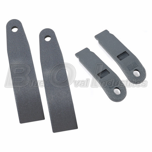 1979-1986 Mustang Male Female Seat Belt Holder Sleeves Covers Set- Charcoal Grey