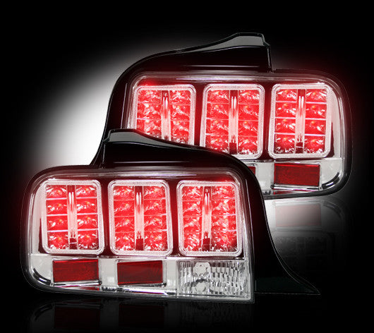 RECON 2005-2009 Ford Mustang Clear Lens LED Rear Left & Right Tail Light Set
