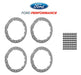 2021-2023 Bronco OEM 17" Wheel Bead Lock Aluminum Trim Rings w/ Bolts Set of 4