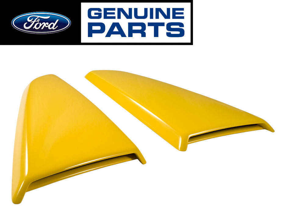 2015-2020 Mustang Genuine Ford Side Quarter Window Scoops Cover Triple Yellow H3