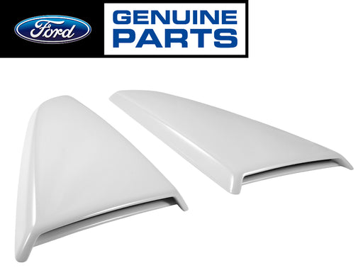 2015-2023 Mustang Genuine Ford Side Quarter Window Scoops Covers Oxford White YZ