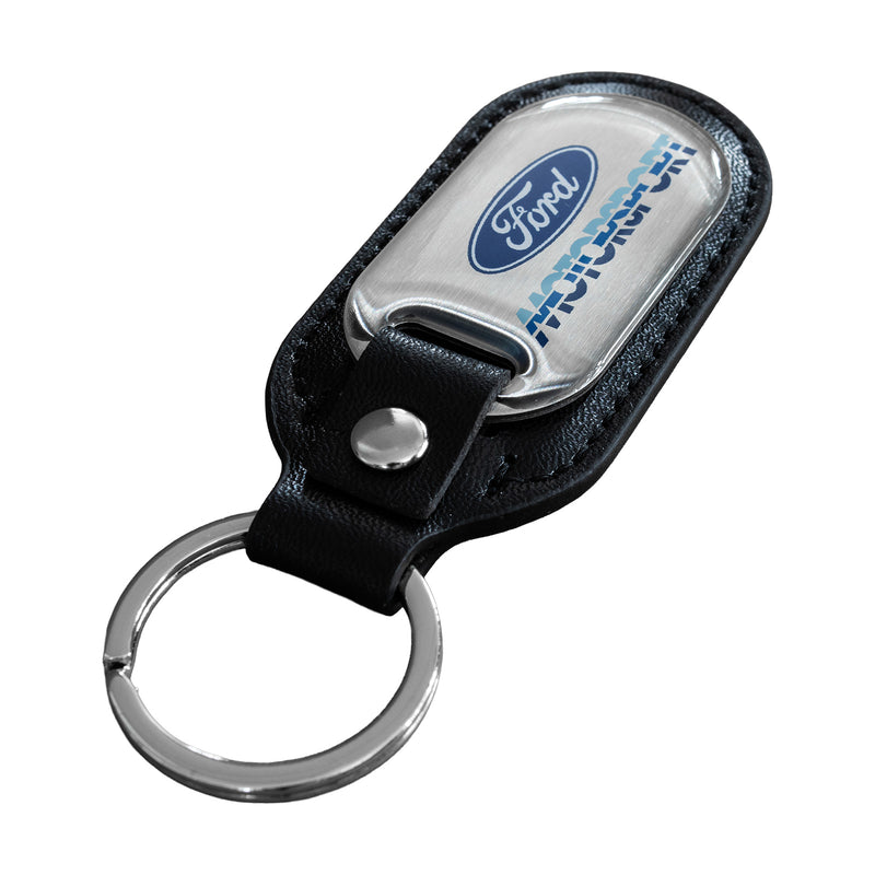 Ford Motorsport 80s Logo Keychain, Polished License Plate Frame, & Insert
