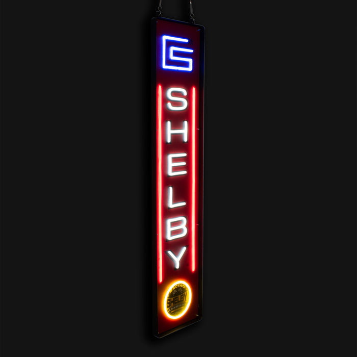 Shelby Vertical Garage Wall Red Light Up LED Flex Neon Sign 47" x 10"