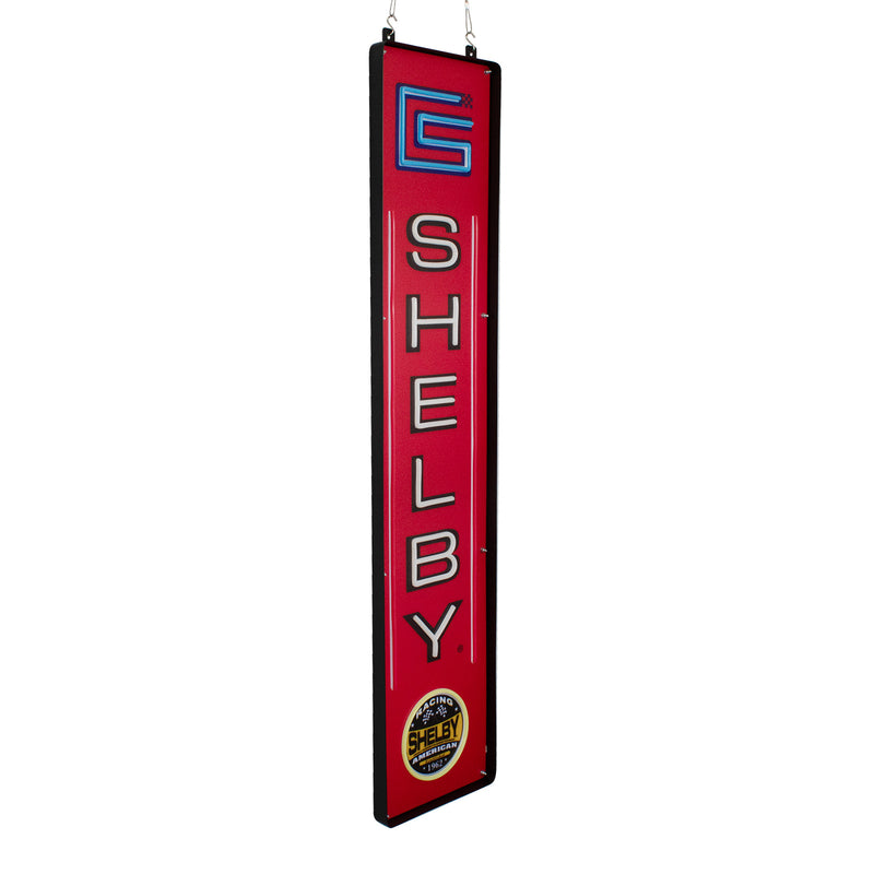 Shelby Vertical Garage Wall Red Light Up LED Flex Neon Sign 47" x 10"