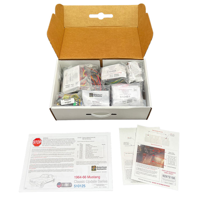 1964.5-1966 Ford Mustang American Autowire 510125 Complete Wiring Harness Classic Update Kit