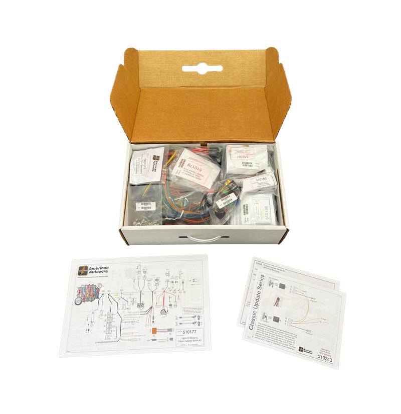 1970 Ford Mustang American Autowire 510243 Complete Wiring Harness Classic Update Kit