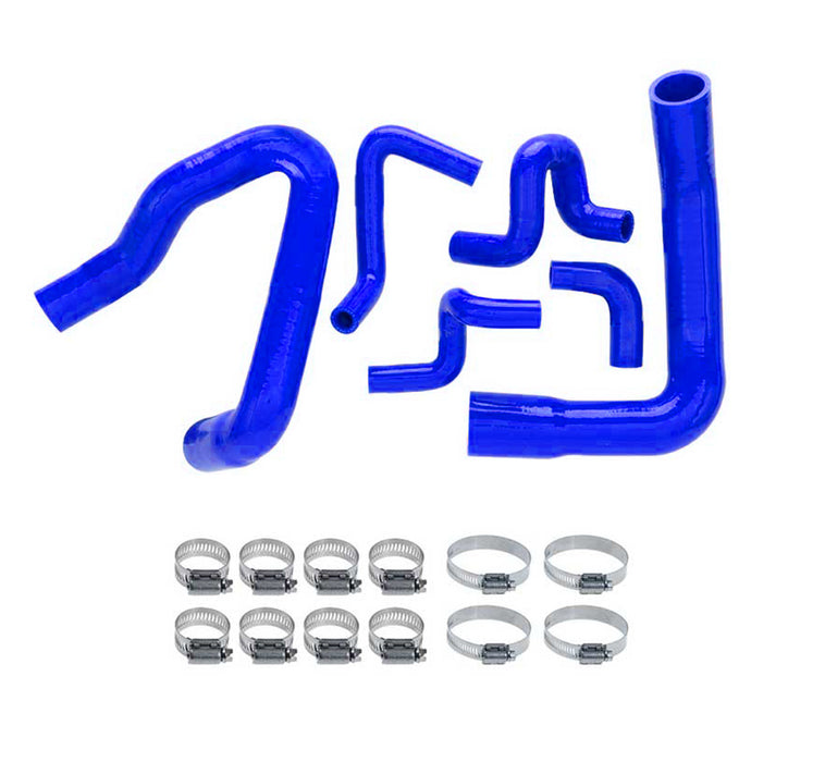 1986-1993 Mustang GT LX Cobra 5.0 V8 Blue Silicone Engine Radiator Hose Kit w Clamps