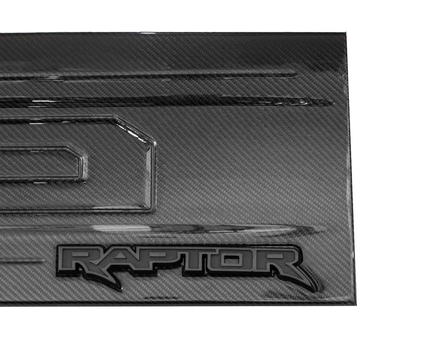 2021-2024 Ford F-150 Raptor OEM Real Carbon Fiber Rear Tailgate Panel - Gloss Finish