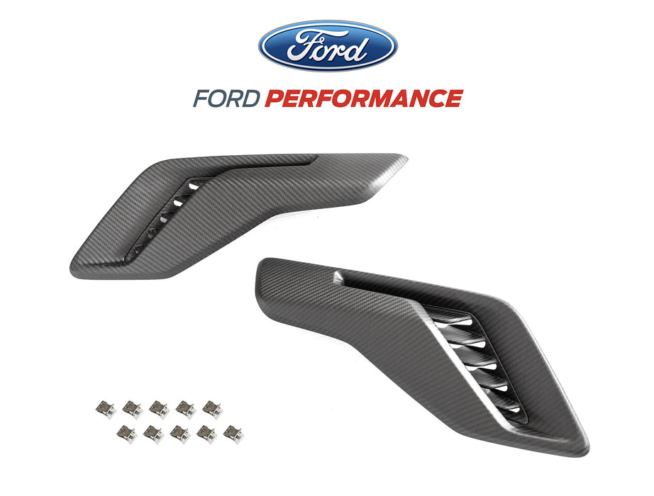 2021-2024 Ford F-150 Raptor OEM Real Carbon Fiber Fender Side Vents - Matte Finish