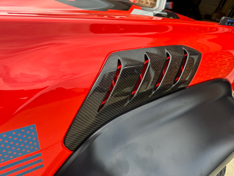 2022-2026 Bronco Raptor Ford Performance Gloss Carbon Fiber Fender Vents Pair