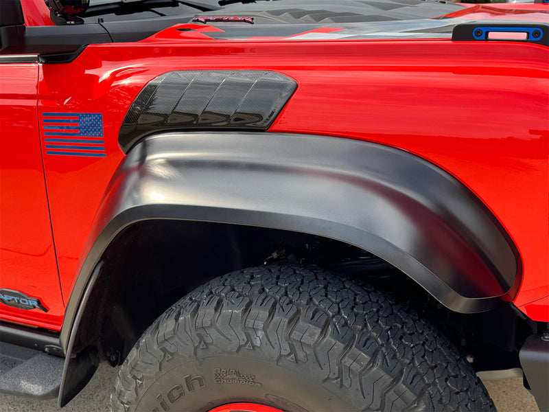 2022-2026 Bronco Raptor Ford Performance Gloss Carbon Fiber Fender Vents Pair
