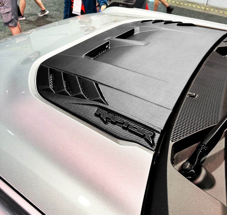2022-2024 Bronco Raptor Ford Performance M-16628-BG Carbon Fiber Hood Vent Gloss Finish