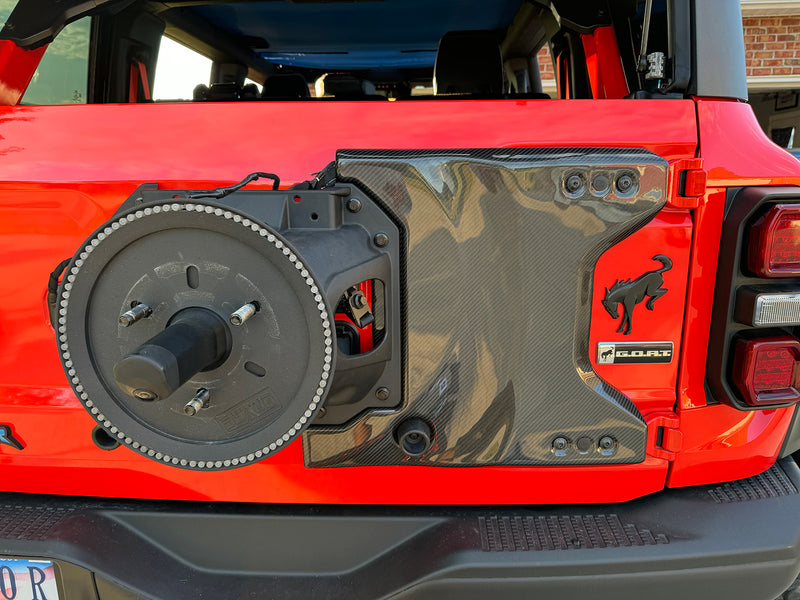 2022-2026 Bronco Raptor M-16600-BG Carbon Fiber Rear Tailgate Applique Gloss