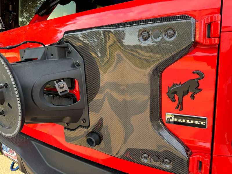 2022-2026 Bronco Raptor M-16600-BG Carbon Fiber Rear Tailgate Applique Gloss
