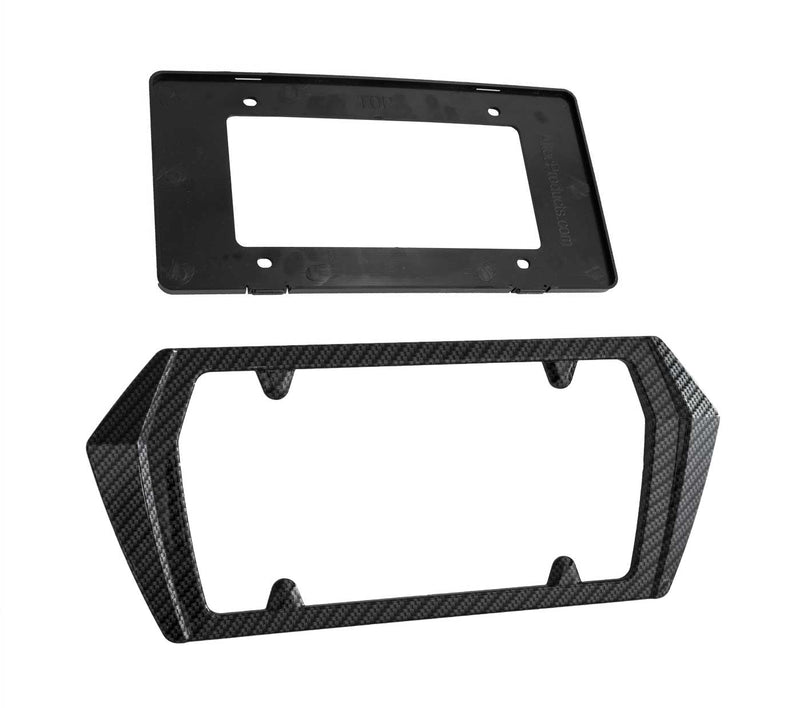 2020-2023 Corvette C8 Rear License Plate Frame Bezel Hydro Carbon Fiber Finish