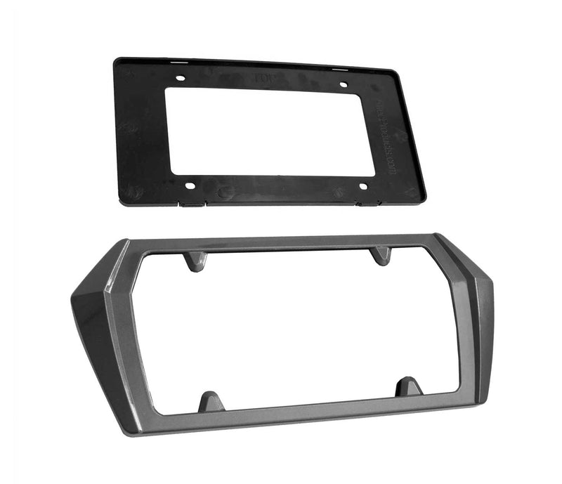 2020-2023 Corvette C8 Painted Rear License Plate Frame Bezel GJI Shadow Gray