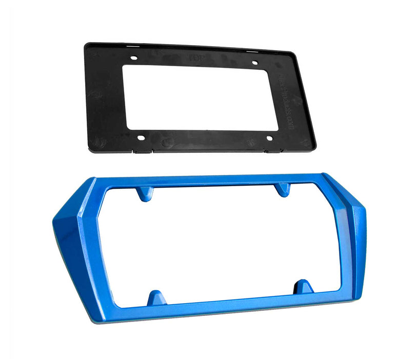 2020-2025 Corvette C8 Painted Rear License Plate Frame Bezel GMO Rapid Blue