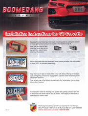 2022-2024 Corvette C8 Painted Rear License Plate Frame Bezel GC5 Amplify Orange