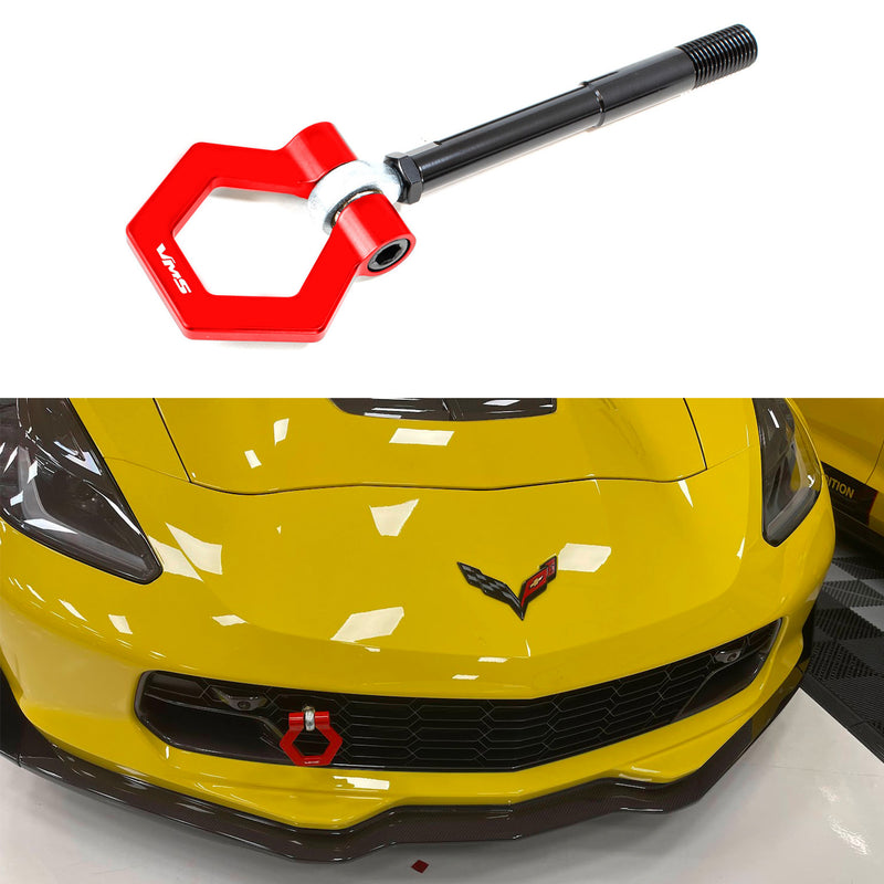 2014+ Chevrolet Corvette C7/C8 Front Hexagonal Tow Hook Loop Ring - Red