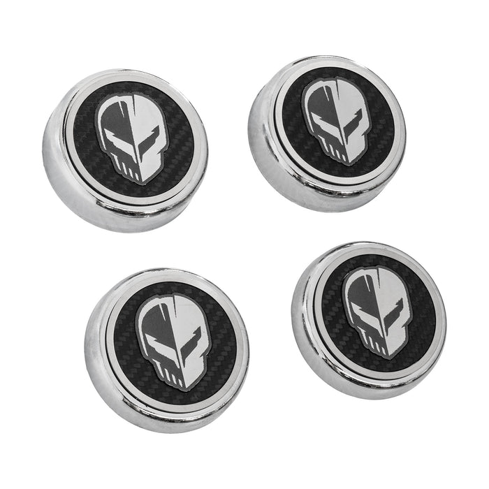 2020-2026 Corvette C8 4pc Stainless Engine Cap Cover Set w/ Carbon Fiber Inserts