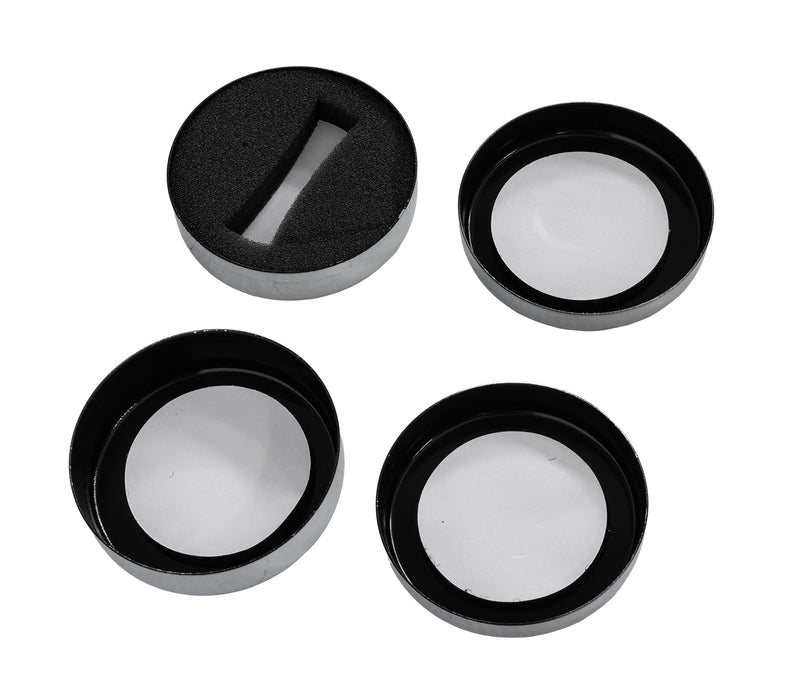 2020-2026 Corvette C8 4pc Stainless Engine Cap Cover Set w/ Red Carbon Fiber Style Inserts