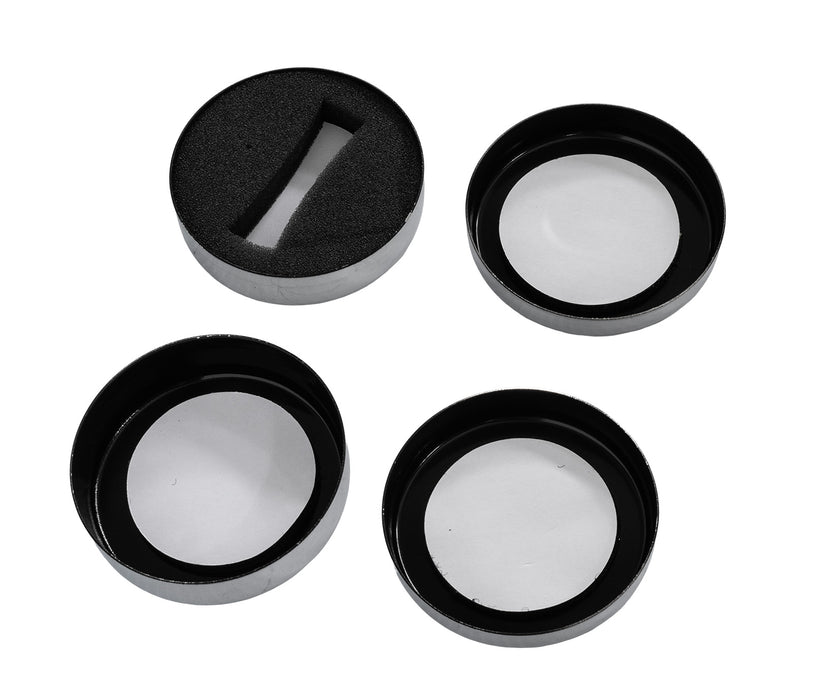 2020-2026 Corvette C8 4pc Stainless Engine Cap Cover Set w/ Black Carbon Fiber Style Inserts