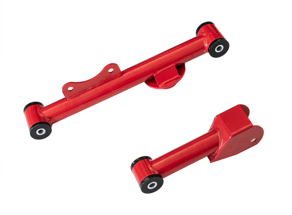 1979-2004 Ford Mustang Red Upper & Lower Rear Tubular Control Arms w/ Hardware