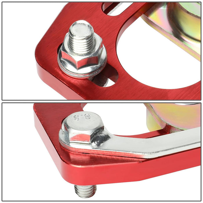 1990-1993 Ford Mustang Adjustable Billet Front Caster Camber Alignment Plates Red