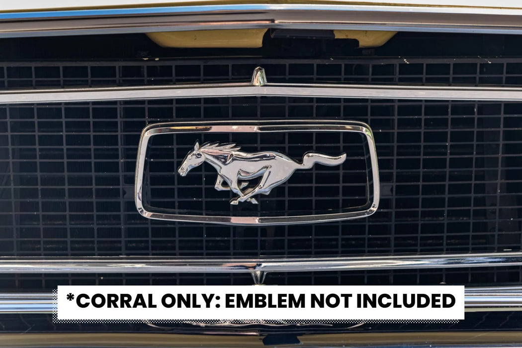 1968 Ford Mustang Chrome Grille Corral Trim Surround for Front Emblem