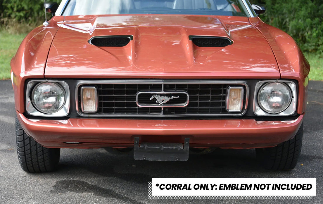 1973 Ford Mustang Chrome Grille Corral Trim Surround for Front Emblem