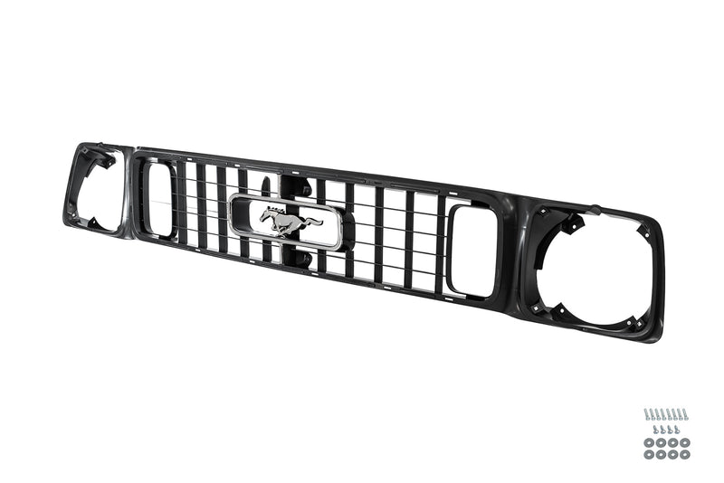 1973 Ford Mustang Front Grille w/ Running Horse Emblem, Corral Trim, & Hardware