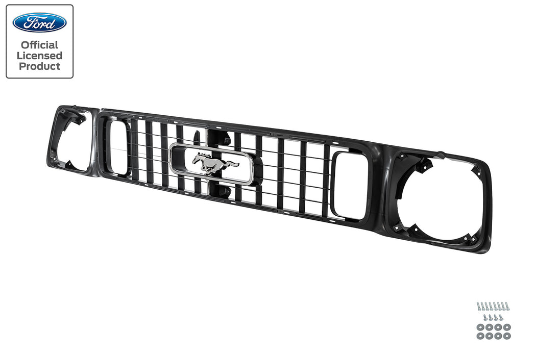 1973 Ford Mustang Front Grille w/ Running Horse Emblem, Corral Trim, & Hardware