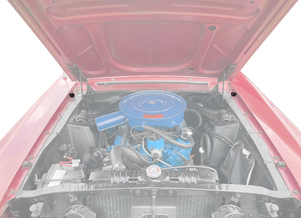 1967-1968 Ford Mustang Rear Hood to Fender Rubber Bumpers - Pair