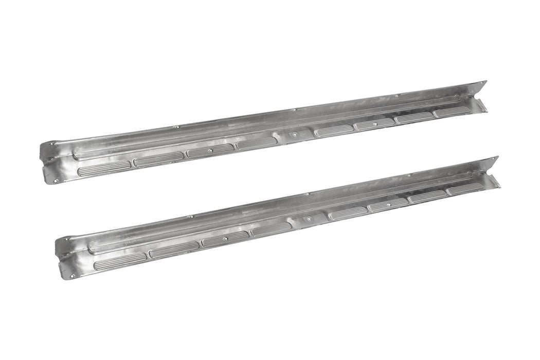 1968 Mustang Coupe Bottom Door Sill Step Plates w/ Emblems & Screws Pair LH RH