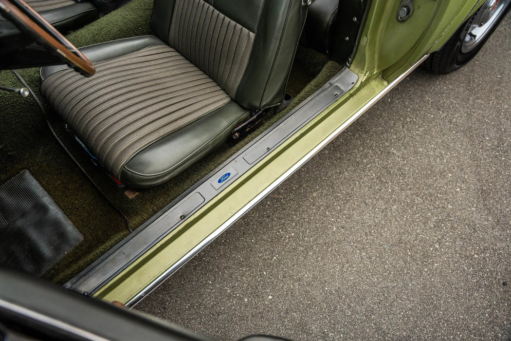 1968-1973 Mustang Ford Oval Logo Door Sill Scuff Plate Emblem 3" x 1"