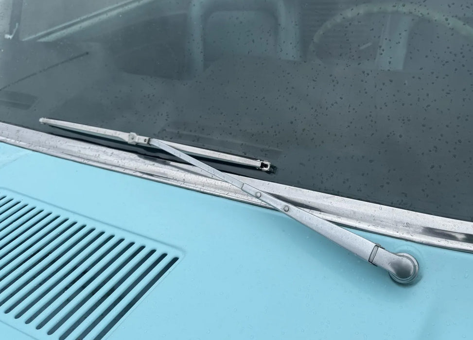 1965-1968 Ford Mustang Windshield Wiper Washer Blades Stainless Steel & Rubber 15" Pair
