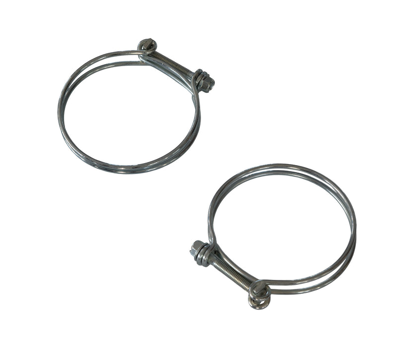 1965-1970 Ford Mustang Gas Tank Fuel Filler Pipe Hose Clamps - Pair