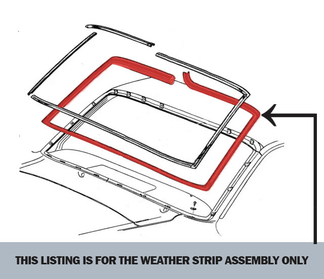 1965-1968 Ford Mustang Front Windshield Rubber Weatherstrip Seal