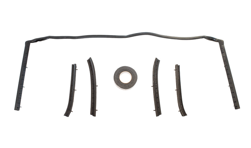 1965-1968 Ford Mustang Convertible Top Header & Side Rail 6pc Weatherstrip Kit
