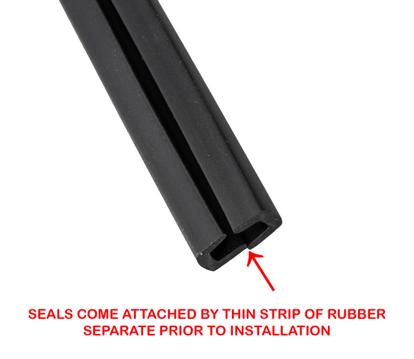 1967-1970 Ford Mustang Front Headlight Bucket Fender Extension Rubber Weatherstrip Seals - Pair