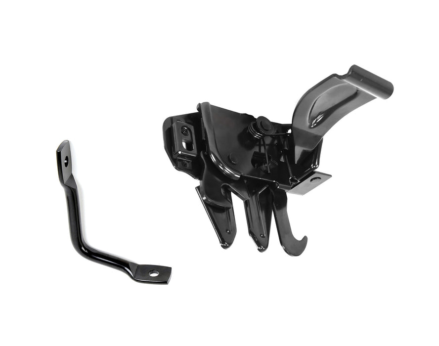 1967-1968 Ford Mustang Black Engine Hood Latch Lock Release Assembly & Striker